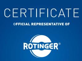 Certifikát Rotinger Exkluzívny distribútor na Slovensku